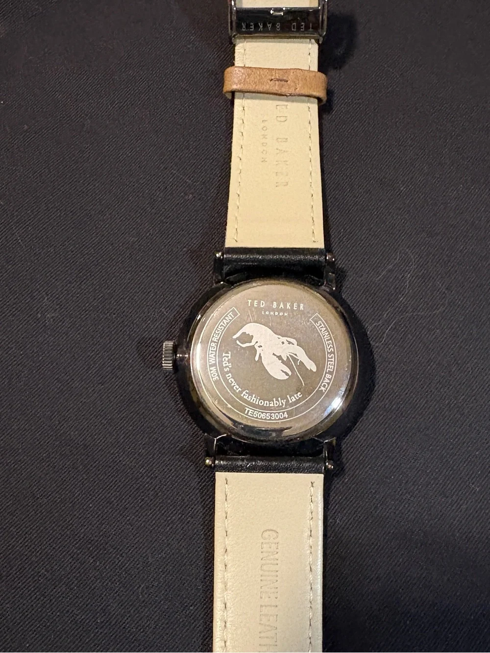 Ted Baker Black Watch with Purple Accent